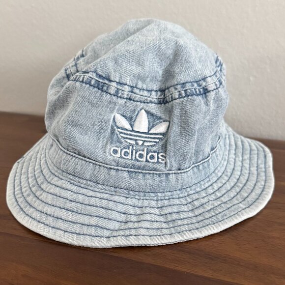 adidas Originals - Washed Bucket Hat in Denim - Picture 2 of 8